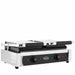 Stainless steel double contact grill with ribbed top and bottom cooking plates view 3