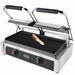 Stainless steel double contact grill with ribbed top and bottom cooking plates view 6