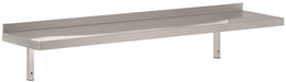 Combisteel stainless steel wall shelf 1500mm wide with mounting brackets