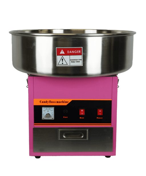 Combisteel MACHINE 520 candy floss machine with red dome and white base view 2