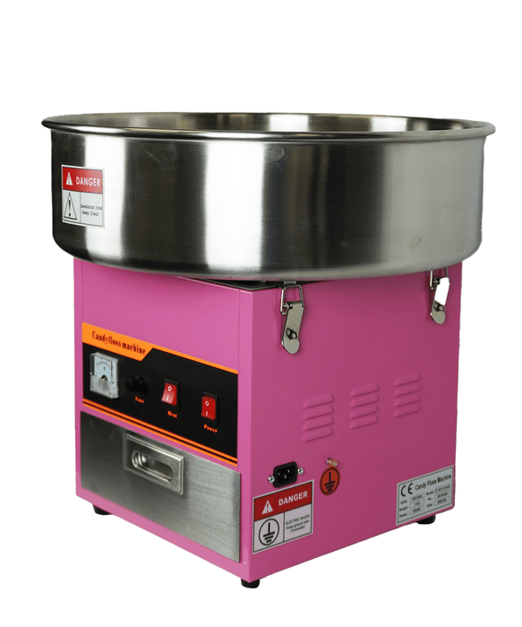 Combisteel MACHINE 520 candy floss machine with red dome and white base view 3