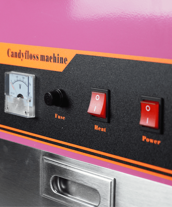 Combisteel MACHINE 520 candy floss machine with red dome and white base view 5