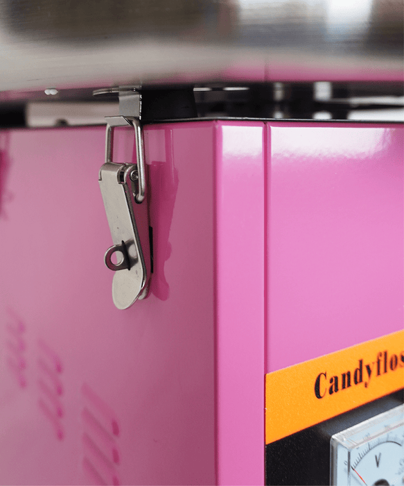 Combisteel MACHINE 520 candy floss machine with red dome and white base view 6