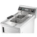 Stainless steel electric fryer with single 12 litre frypot and drain valve view 4