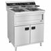 Combisteel stainless steel electric fryer with two 12-litre frying baskets
