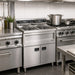 Combisteel stainless steel electric fryer with two 12-litre frying baskets view 6