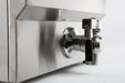 Stainless steel countertop electric fryer with single basket and drain valve view 5