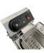 Stainless steel tabletop electric fryer with single basket and control knob view 5