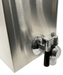 Stainless steel tabletop electric fryer with single basket and control knob view 3