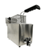 Stainless steel tabletop electric fryer with single basket and control knob view 7