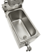 Stainless steel tabletop electric fryer with single basket and control knob view 2