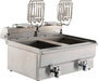 Stainless steel dual-basket electric counter fryer, tabletop model view 3