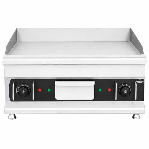 Combisteel TOP 600 stainless steel tabletop electric griddle with knob controls view 2