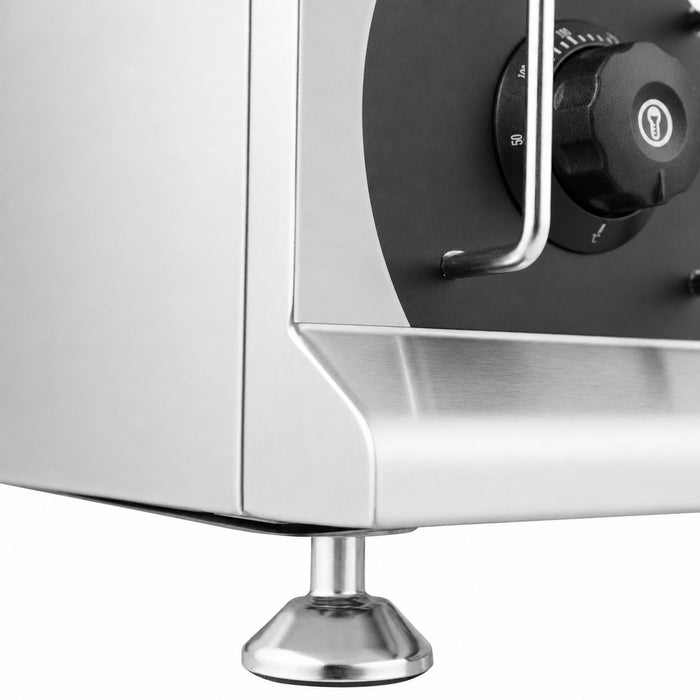 Combisteel TOP 600 stainless steel tabletop electric griddle with knob controls view 4