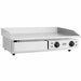 Stainless steel electric tabletop fry top griddle with smooth cooking surface