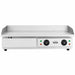 Stainless steel electric tabletop fry top griddle with smooth cooking surface view 2