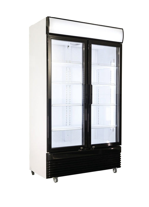 Combisteel Double Door Display Fridge Sliding Door BEZ-780 White
