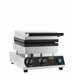 Stainless steel tabletop waffle maker with 240x240mm cooking surface view 2