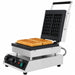 Stainless steel tabletop waffle maker with 240x240mm cooking surface view 3