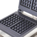Stainless steel tabletop waffle maker with 240x240mm cooking surface view 7
