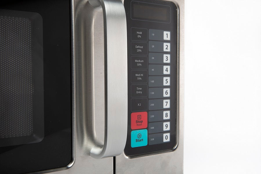 Combisteel 1550W commercial microwave oven, stainless steel finish view 2
