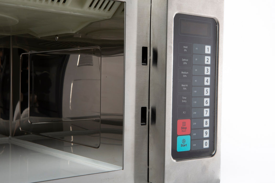 Combisteel 1550W commercial microwave oven, stainless steel finish view 3