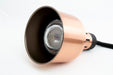 Brass telescopic heat lamp with adjustable height and 175mm diameter reflector shade view 3
