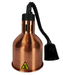 Brass telescopic heat lamp with adjustable height and 175mm diameter reflector shade view 4