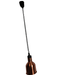 Brass telescopic heat lamp with adjustable height and 175mm diameter reflector shade view 7
