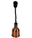 Brass telescopic heat lamp with adjustable height and 175mm diameter reflector shade view 6