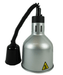 Silver telescopic heat lamp with adjustable height and 175mm diameter reflector view 2