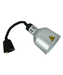 Silver telescopic heat lamp with adjustable height and 175mm diameter reflector view 5