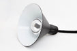 Black telescopic heat lamp with adjustable height and 275mm diameter reflector view 2