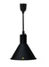 Black telescopic heat lamp with adjustable height and 275mm diameter reflector
