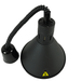 Black telescopic heat lamp with adjustable height and 275mm diameter reflector view 5