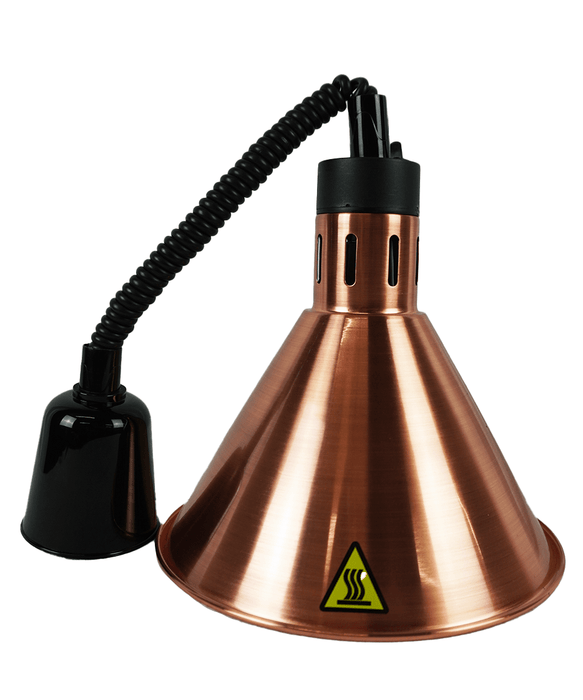 Combisteel CH-02 brass telescopic heat lamp with adjustable stand and reflector view 3