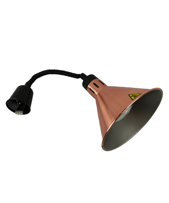 Combisteel CH-02 brass telescopic heat lamp with adjustable stand and reflector view 5