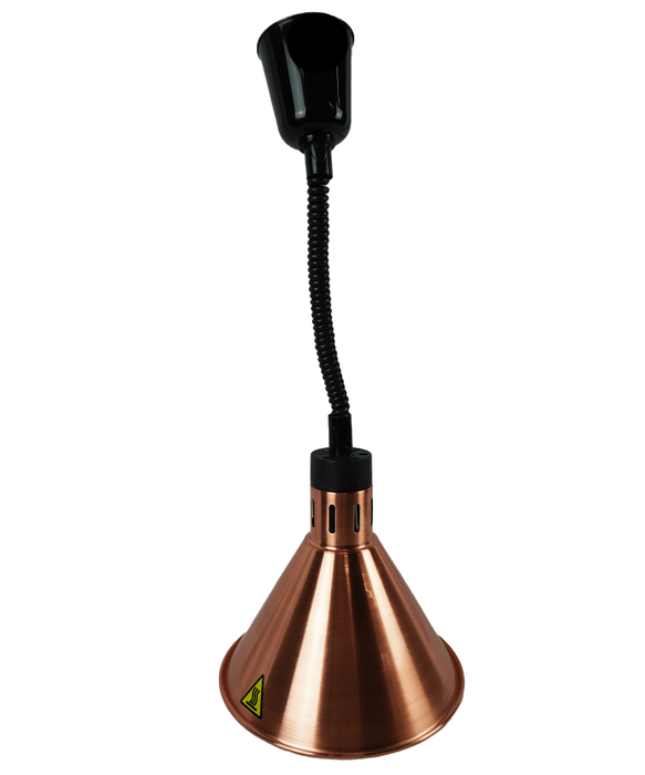 Combisteel CH-02 brass telescopic heat lamp with adjustable stand and reflector view 6