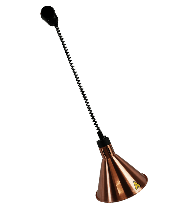 Combisteel CH-02 brass telescopic heat lamp with adjustable stand and reflector view 7