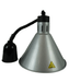 Silver telescopic heat lamp with adjustable height and 270mm diameter reflector view 2