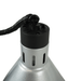 Silver telescopic heat lamp with adjustable height and 270mm diameter reflector view 3