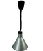 Silver telescopic heat lamp with adjustable height and 270mm diameter reflector view 6