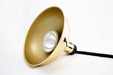 Gold telescopic heat lamp with 290mm diameter shade and adjustable pole view 2