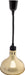 Gold telescopic heat lamp with 290mm diameter shade and adjustable pole