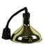 Gold telescopic heat lamp with 290mm diameter shade and adjustable pole view 3