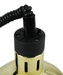 Gold telescopic heat lamp with 290mm diameter shade and adjustable pole view 4