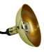 Gold telescopic heat lamp with 290mm diameter shade and adjustable pole view 5