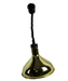 Gold telescopic heat lamp with 290mm diameter shade and adjustable pole view 7