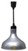 Silver telescopic heat lamp with adjustable arm and dome reflector