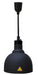 Black telescopic heat lamp with 240mm diameter reflector and adjustable stand